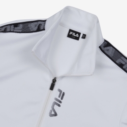 Fila Speed Logo Tape Track Top - Miesten Liivit - Valkoinen | FI-13875